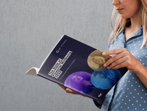 Woman reading "The State of Financial Wellbeing 2024" report, highlighting employee financial wellness in the workplace.